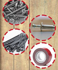 Mounting options for warning sign with screws, rivets, zip ties, and tape not included.