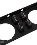 Dual gauge panel for Three Eighth Inch NPT Air Ride Suspension High Flow Air Valves and Solenoids Kit with mounting holes and switches