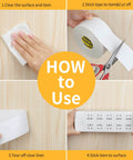 Instructions for using Double Sided Mounting Tape Heavy Duty 2 Inch By 66 Feet With Fiberglass Mesh Ultra Sticky Clear Adhesive.