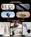 Beefed-Up Mounting Tape With Easy Peel Tabs, 1.57 Inch Round, Heavy Duty Double Sided Tape With Bonding Primer shown on various surfaces