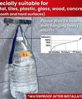 UltraSticky Heavy Duty Double Sided Mounting Tape Pads 56 Pieces 2x1.18 Inch Rectangles used to hang a water-filled bottle on tile