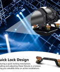 Moving Head Light Truss Clamp Set With Quick Lock Brackets for stage lighting shown attached to truss system
