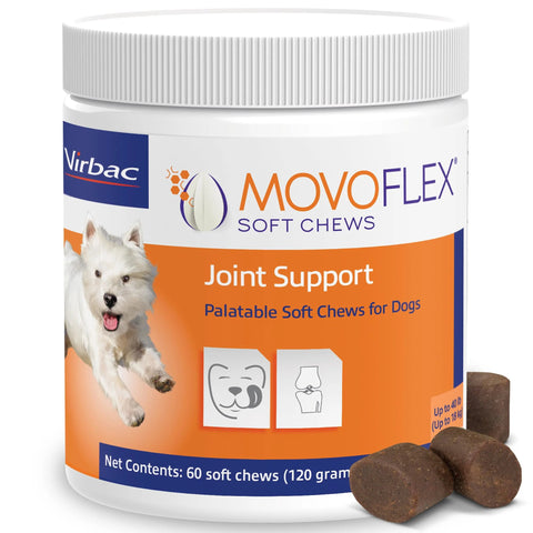 Vet Formulated Movoflex Dog Joint Support Chews For Small Breeds Up To 40 Lbs Hip And Joint Supplement with 60 Soft Chews 60 Day Supply