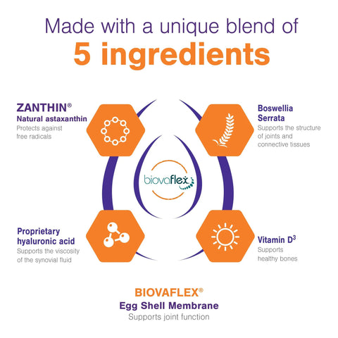 Infographic detailing 5 ingredients in Movoflex Soft Chews For Medium Dogs 40 To 80 Lb Hip And Joint Support 60 Count Supplement.