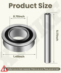 2 Sets Upgrade Stainless Steel Front Axle And Bearing Conversion Kit For Mowers With 6 Inch Wheel Sleeves Heavy Duty