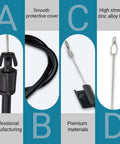 Engine Zone Control Cable Replacement features professional manufacturing, smooth cover, zinc alloy head for HU700 series mowers.