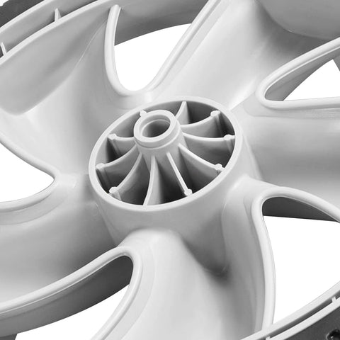 Close-up of a 12x1.75 Inch Lawn Mower Rear Wheels 2 Pack Replacement for Craftsman 490-324-0002, 12 Inch Plastic Tire