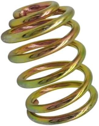 Close-up of a durable OEM-style compression spring from two pack replacement mower compression seat springs 283516 for John Deere models.