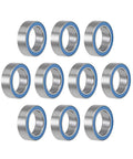 Set of 10 MR128-2RS Deep Groove Ball Bearing 8mm ID 12mm OD 3.5mm Width Double Sealed Chrome Steel with Blue Seals