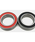 MR18307-2RS Ball Bearing Double Sealed ID 18mm OD 30mm Width 7mm showcasing red and black rubber seals.