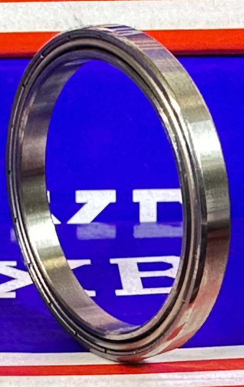 6706ZZ Thin Section Metric Ball Bearing 30x37x4mm 6706Z side view showing chrome steel material and thin design