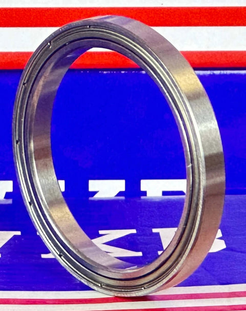 6707ZZ Metric Low Profile Ball Bearing 35x44x5mm side view showing chrome steel construction and dual metal shields.