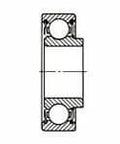 Diagram of 487503 MRC Single Row Ball Bearings Deliver Smooth, Low-Friction Rotation For Precision Machinery, cross-section view