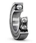 Side view of 220MFF MRC Max Type Ball Bearing with double shield protection, 100 mm bore, 180 mm outer diameter, single row steel bearing.