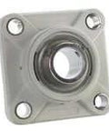 Enhance machinery reliability with the MRC C4F104ZMRG Pillow Block Wash Down bearing shown in a front view with mounting holes visible.