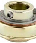 Close-up view of RRZ30BRR MRC Marathon Series Ball Bearing Insert Pillow Block with double sealed design and setscrew locking collar.