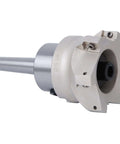 MT2 FMB27 80 Cutterhead 1604APMT Indexable End Mill Set Face Mill Cutter, 6 Flute CNC Milling Tool, side view.