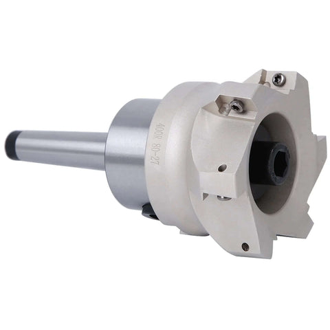 MT2 FMB27 80 Cutterhead 1604APMT Indexable End Mill Set Face Mill Cutter, 6 Flute CNC Milling Tool, side view.