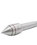 Rotating Live Center For CNC Lathes MT1-MT5 Big Head High Precision Bearing Design in silver, side view