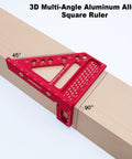 Premium Carpenter Square Scribing Ruler For Woodworking, Engineering, And Construction with angle markings on wood surface