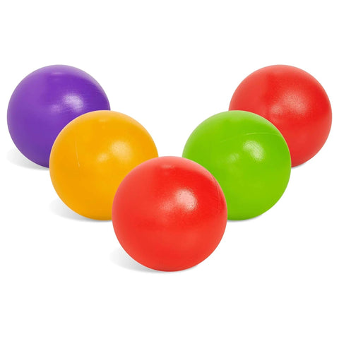 Set of 5 Multi-Colored Replacement Balls for Ball Popper Toys in Assorted Colors - Vibrant and Durable Plastic
