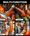 Multi-function use of 8 Mil Nitrile Disposable Gloves Latex Free With Diamond Texture Tear Resistant in various settings.