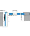 Technical diagram of Multi Grip Rivet Nuts 5/16-18 10 Pack Pre-Bulbed Shank Flat Head Threaded Insert Nuts Gold Zinc Plated Finish