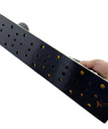 Pro Net Multi-Hole Vacuum Hand Sanding Pad For Block Sanding, two and three quarters inch by sixteen and one half inch, held in hand