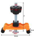 Image showing multi position T track hold down clamp kit with 5/16-18 x 3 inch bolts, adjustable pivot knob, and plastic safety clamp.