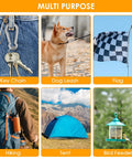 Collage showcasing 2 Inch Carabiner Clips Set 12 Pack 304 Stainless Steel With Spring Snap Hook used for different purposes, like keychains and dog leashes.