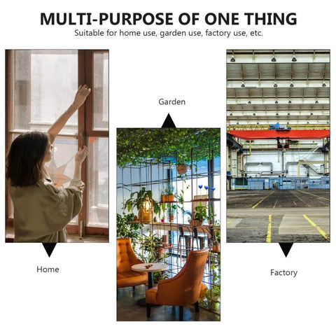 Multi-purpose image showing home, garden, and factory environments with diverse settings and applications