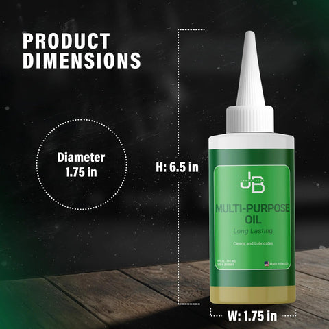 All Purpose Lubricating Oil For Home Auto And Shop Use 4 Oz With Precision Drip Applicator Long Lasting Anti Rust Formula bottle dimensions
