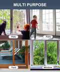 Sliding Door Security Bar, 17.7-50.5inch Heavy Duty Adjustable Sliding Patio Door Lock Bar with Rubber Tips for home safety