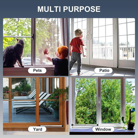 Sliding Door Security Bar, 17.7-50.5inch Heavy Duty Adjustable Sliding Patio Door Lock Bar with Rubber Tips for home safety