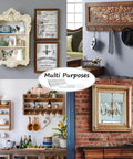 Heavy Duty Aluminum Z Hanger Wall Mount Kit For Picture Frames And Artwork With Hidden Bracket Clips French Cleat Style Hanging Hardware For Mirrors Cabinets Paintings Whiteboards Up To 60 Lbs 6 Inch Pack Of 3 Pairs in use on diverse wall items.