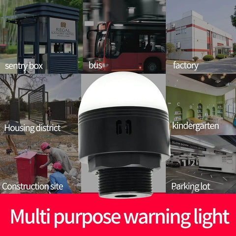 Multi-purpose warning light with applications in bus, factory, construction site, parking lot, sentry box, and kindergarten.