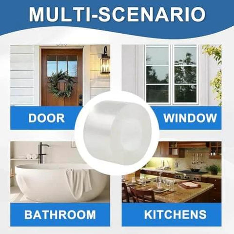 Window Sealing Tape 2IN x 33 FT use scenarios for doors, windows, bathrooms, and kitchens