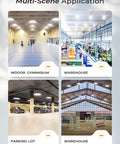UFO LED High Bay Lights 200W 30,000LM Ultra Bright Energy Saving Industrial Shop Lights for indoor gym, warehouse, parking lot.