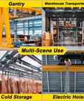 Multi-scene use of gantry, warehouse transportation, cold storage, and electric hoist systems.
