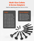 Blind Hole Bearing Puller Set, 16-in-1 Inner Bearing Race and Seal Extractor Kit showing multi-size collets and screw adapters