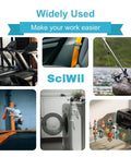 Collage of various tools and activities showing universal application; includes treadmill, seatbelt, washing machine, and more. Widely used banner.