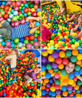 Kids playing in ball pit with Ball Pit Balls Phthalate Free BPA Free Crush Proof Plastic - 7 Bright Colors in Reusable Play Toys