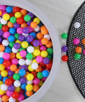 Ball Pit Balls for Toddles Kids Plastic Ballpits Accessories Crush Proof Durable Fun Shape Play Baby Bath Toys,2.15inch 100count Mix Color in play area