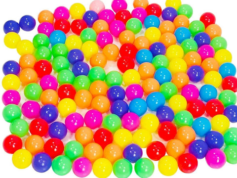 50 Balls Soft Plastic Ball Pit Balls for Kids, Gift for Baby Toddler Birthday Christmas, multicolor durable balls displayed.