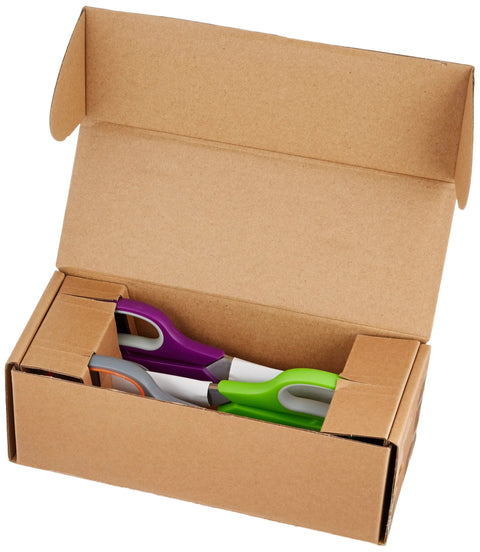 Stainless Steel Scissors Multipurpose Office And Craft Shears With PVD Coated Blades, 3-Pack in Open Box