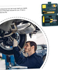 Mechanic using Multifunction Home Repair Tool Kit With Handy Storage Case For DIY Projects And Maintenance All In One Handyman Set