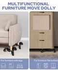 Multifunctional furniture dolly moving sofa and cabinet, featuring 10" heavy duty three-wheel design, 1150LBS capacity.