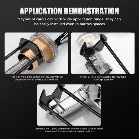 Application demonstration of Two Piece Multifunctional Sink Wrench Set For Tight Spaces Basin Wrench Faucet Tool And Plumbing Tool for fittings