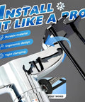 2 Pack Multifunctional Sink Wrench Set For Tight Spaces demonstrating ergonomic design and tight clamping on a faucet nut.