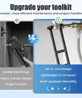 Comparison of traditional and 2 Pack Multifunctional Sink Wrench Set for Tight Spaces shown in use under a sink